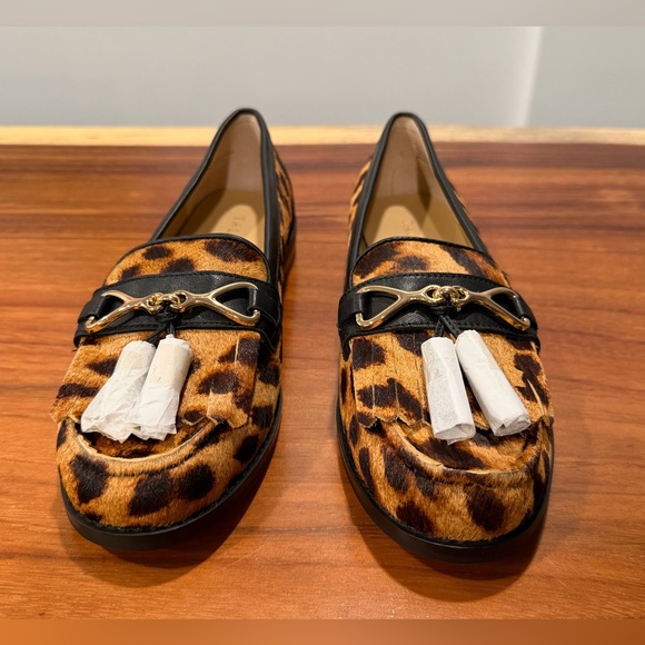 Talbots Laura Leopard Print Loafers with tassels size 8.5 - Picture 5 of 9